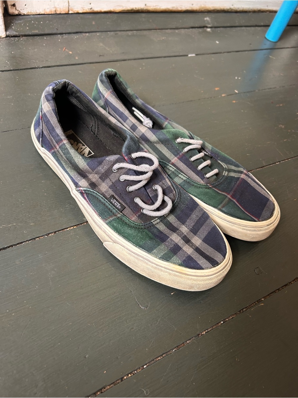 Vans Era Ca Over Washed Plaid Nine Iron/Blanc De Black Size 12 (M)